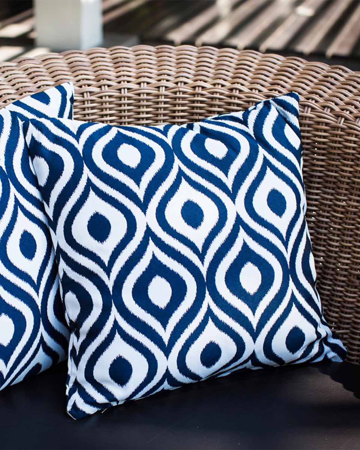 Cannes Outdoor Cushion Cover - Navy